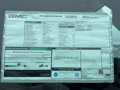 2025 GMC Savana Cargo Work Van