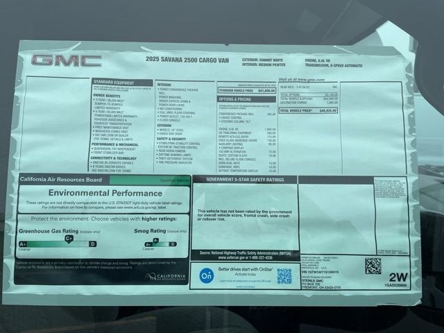 2025 GMC Savana Cargo Work Van