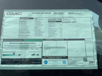 2025 GMC Savana Cargo Work Van